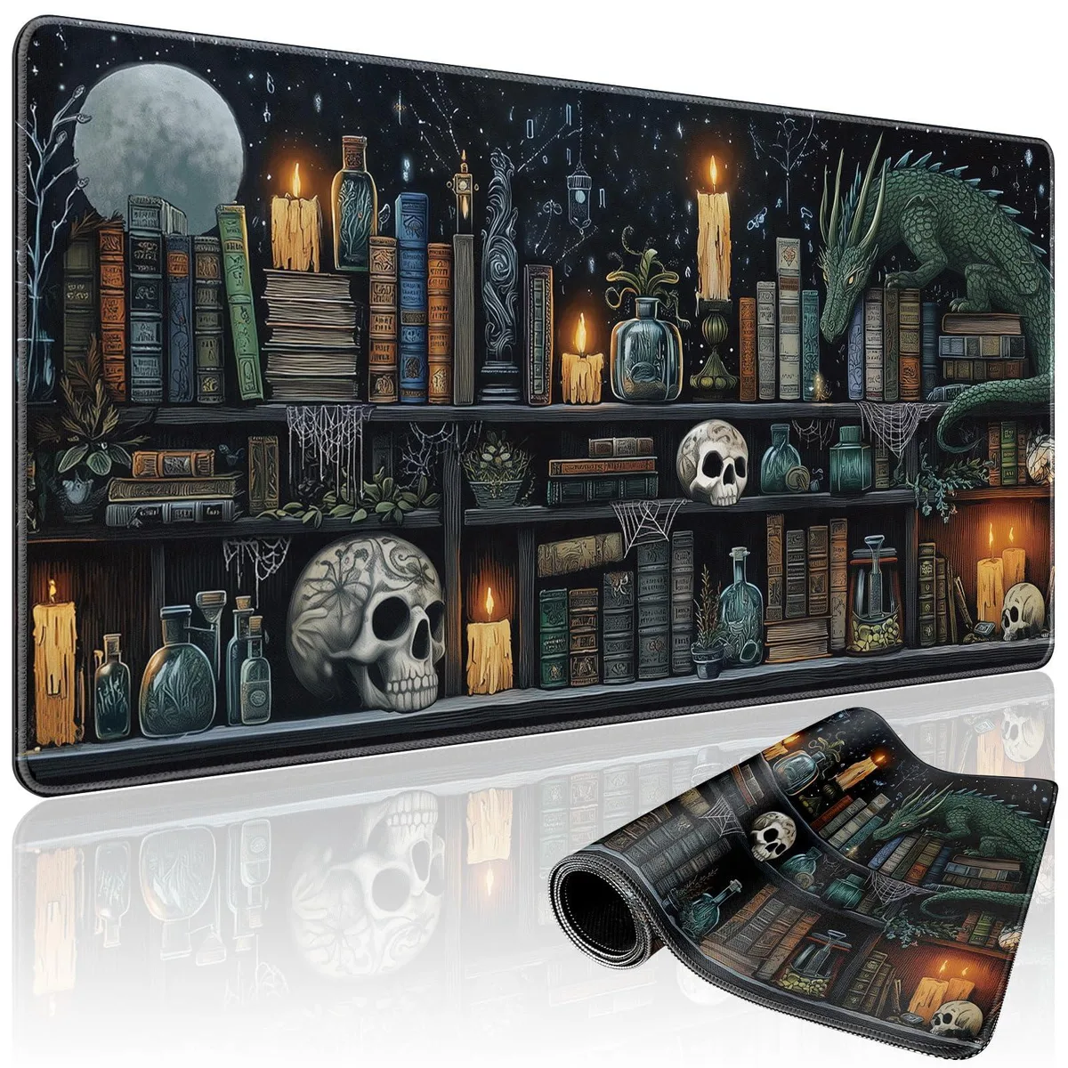  Mcapirivo BGMP001 Gothic Library Mouse Pad 31.5x15.7in — product photo