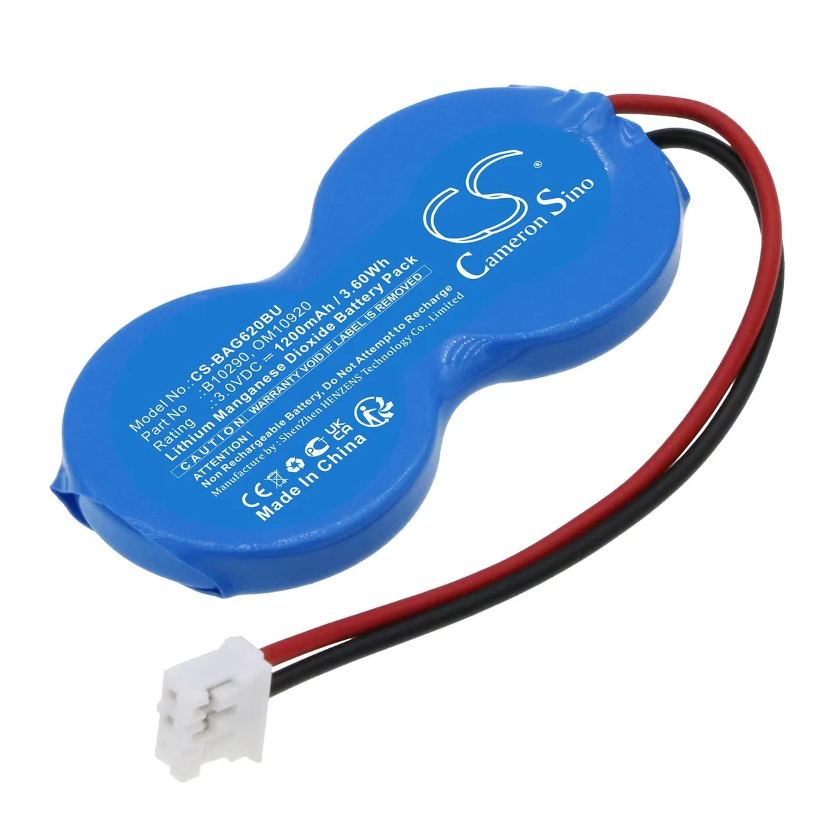  Cameron Sino Battery Flo-Gard 6201 6300 6301 1200mAh 3.0V — product photo