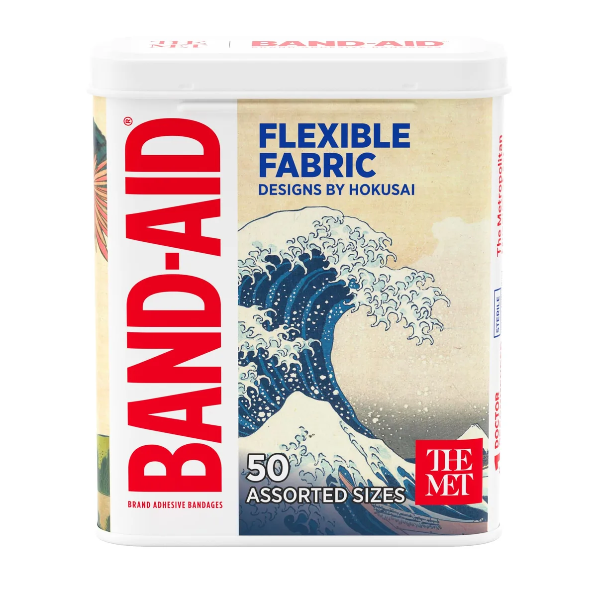 Band-Aid Hokusai Designs Fabric Adhesive Bandages 50 Count — product photo