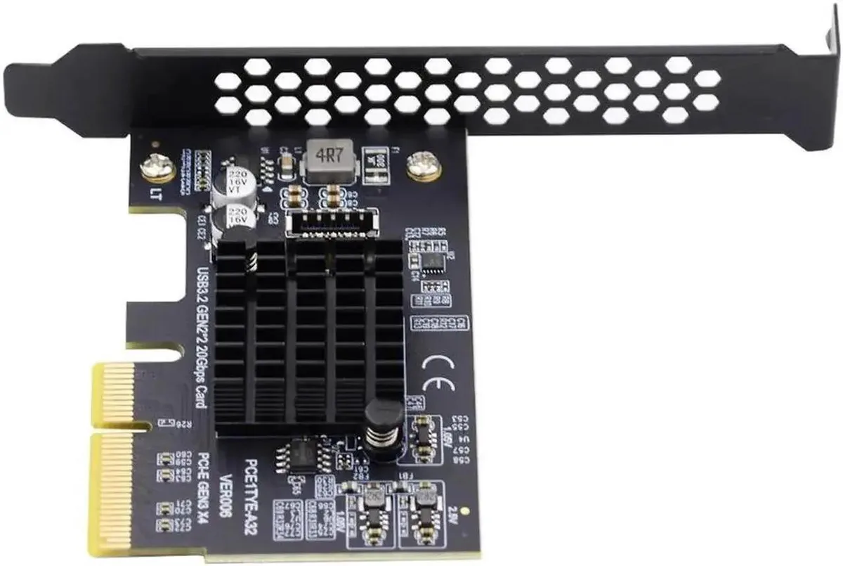 SMUGDESK SMUGDESK PCIe 3.0 x4 to USB 3.2 Gen2x2 TypeE Front Panel Adapter 20Gbps ASM3242 SATA Power — product photo