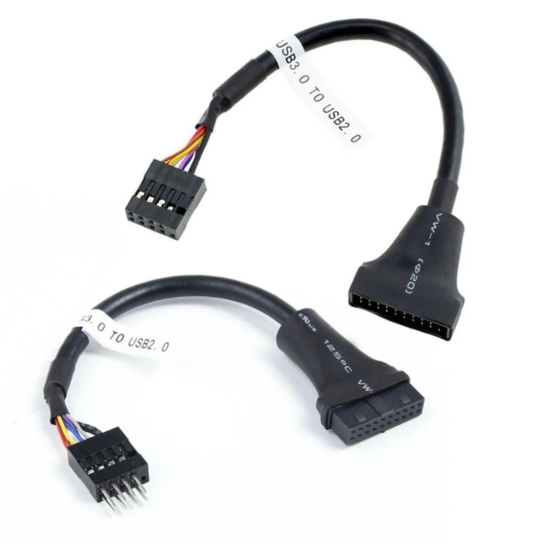 Vszerda Vszerda 2-Pack USB 2.0 Header 9/10Pin to 19/20Pin Gender Changer Cable 15cm — product photo