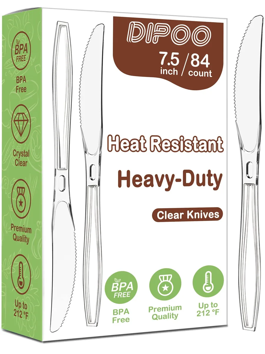Dipoo K06304 84 Count Clear Cutlery 7.5 Inches — product photo