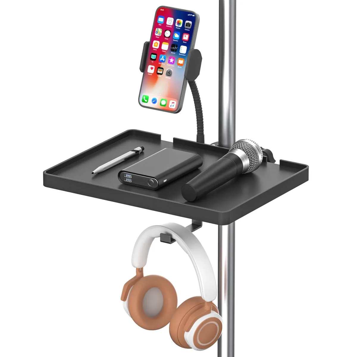  Avid Microphone Stand Tray 6.5"x8.7" with Phone Holder — product photo