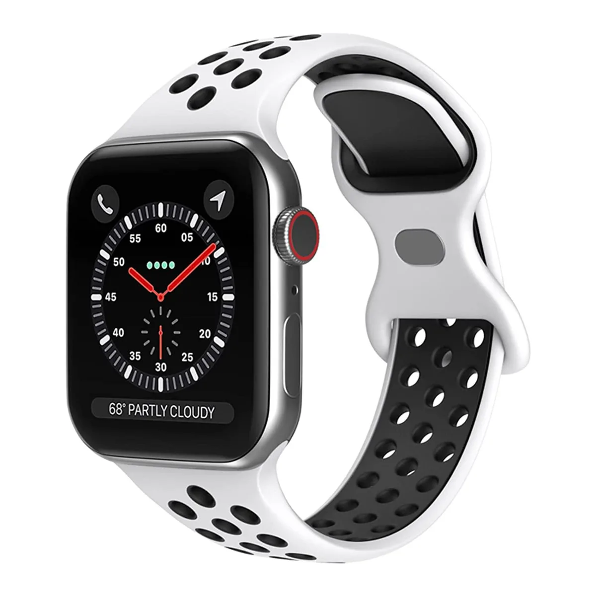EEEKit EEEKit Sports Strap Apple Watch 38/40/41/42/44/45mm Silicone White/Black wearable technology accessory — product photo