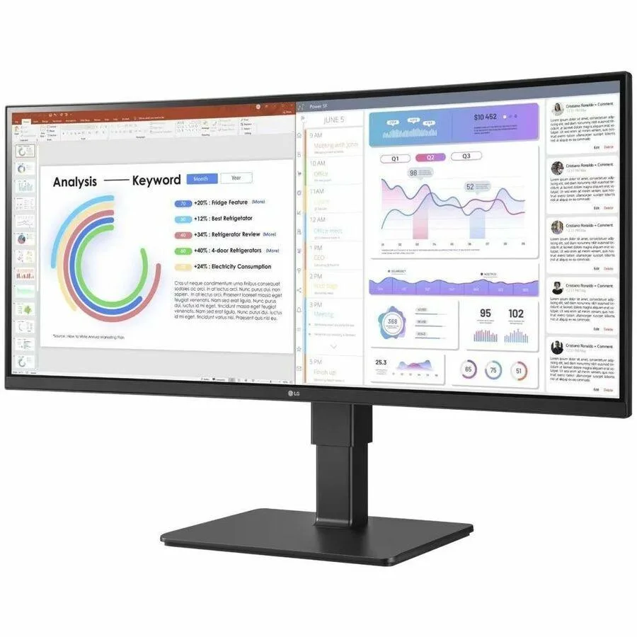 LG Electronics LG Electronics 34BQ77QE-B 34" 3440x1440 3800R Curved IPS Monitor — product photo