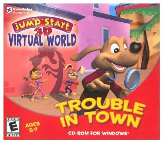 JumpStart 3D Virtual World Trouble in Town educational software box