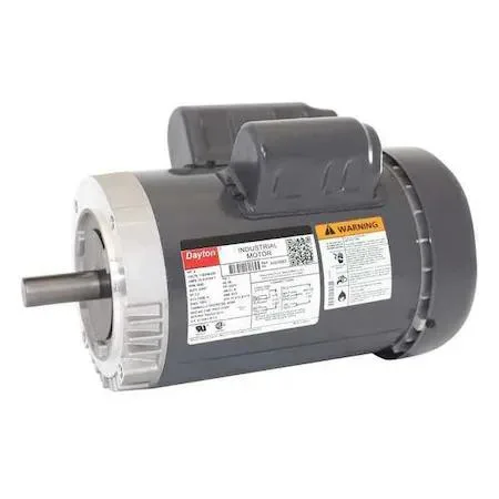 Dayton 2 hp capacitor-start/run motor, 143TC frame, totally enclosed fan-cooled, rigid base