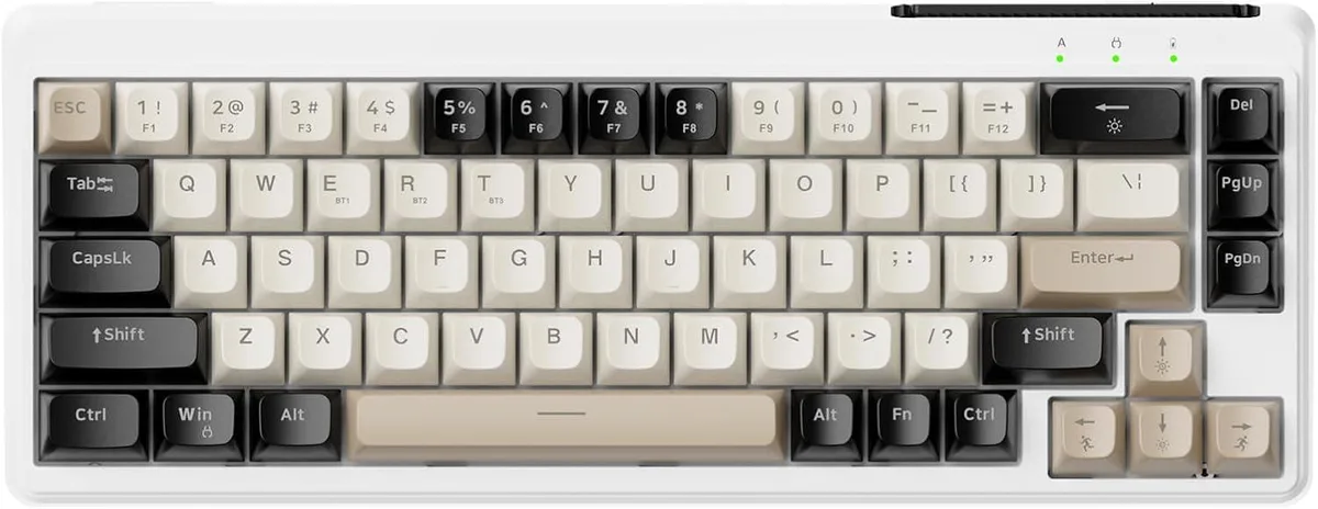 usbroway usbroway M68 65% Tri-Mode Silent Membrane Gaming Keyboard 67 Keys PBT Cheese — product photo