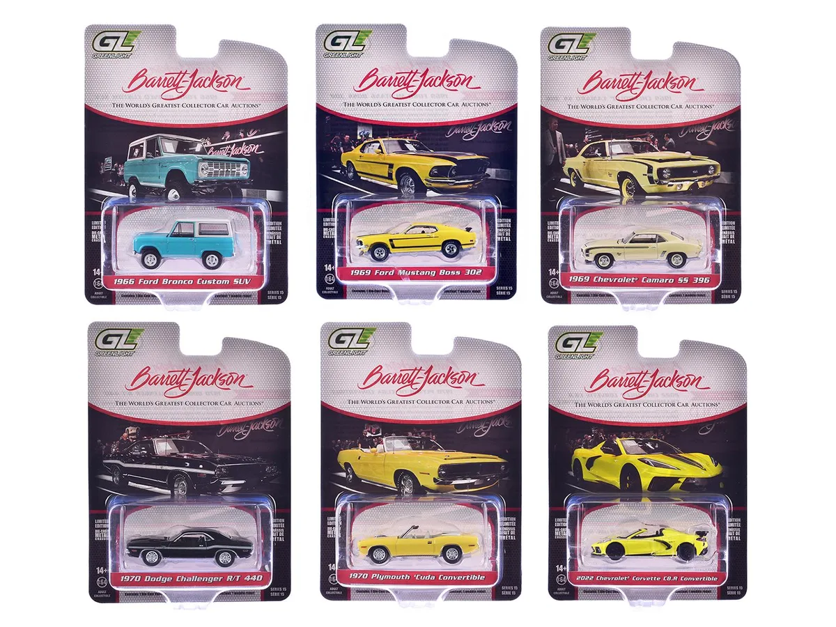 GREENLIGHT GREENLIGHT Barrett-Jackson Series 15 1/64 Diecast 6-Car Set — product photo