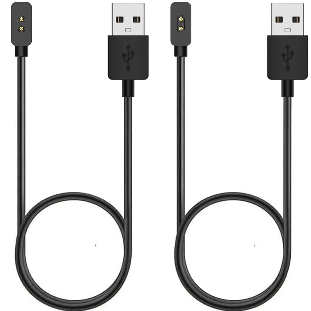 BONAEVER BONAEVER 2-Pack USB Magnetic Charging Cable for Xiaomi Mi Band 9/8/8 Pro, Redmi Watch 3 Active Black — product photo
