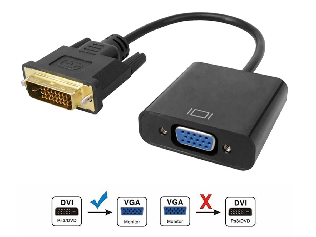 iXever iXever DVI-D 24+1 to VGA Male-Female Converter 1080p — product photo