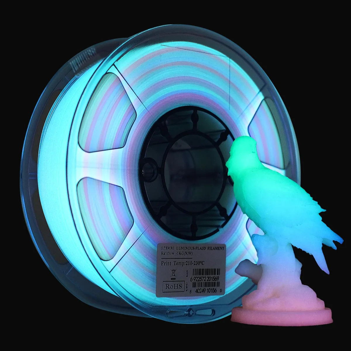 eSUN eSUN Luminous Rainbow PLA filament 1.75 mm 1 kg — product photo