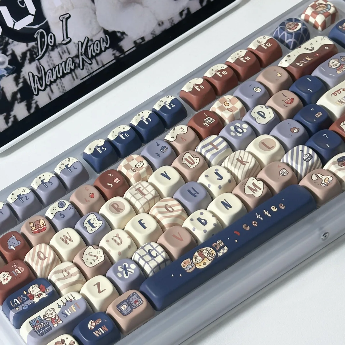 BFKK BFKK PBT Keycaps XOA Profile 131 Keys Cute Round Dye-Sublimation — product photo