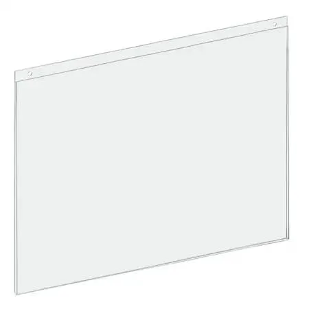 Azar Displays Azar Displays 162729 22"W x 17"H Wall U-Frame w/ Holes Clear PK10 — product photo