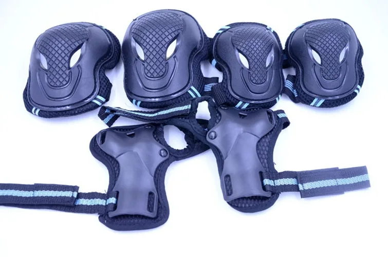 THZY THZY 6 Pcs Knee Elbow Wrist Protective Gear Dark Blue — product photo