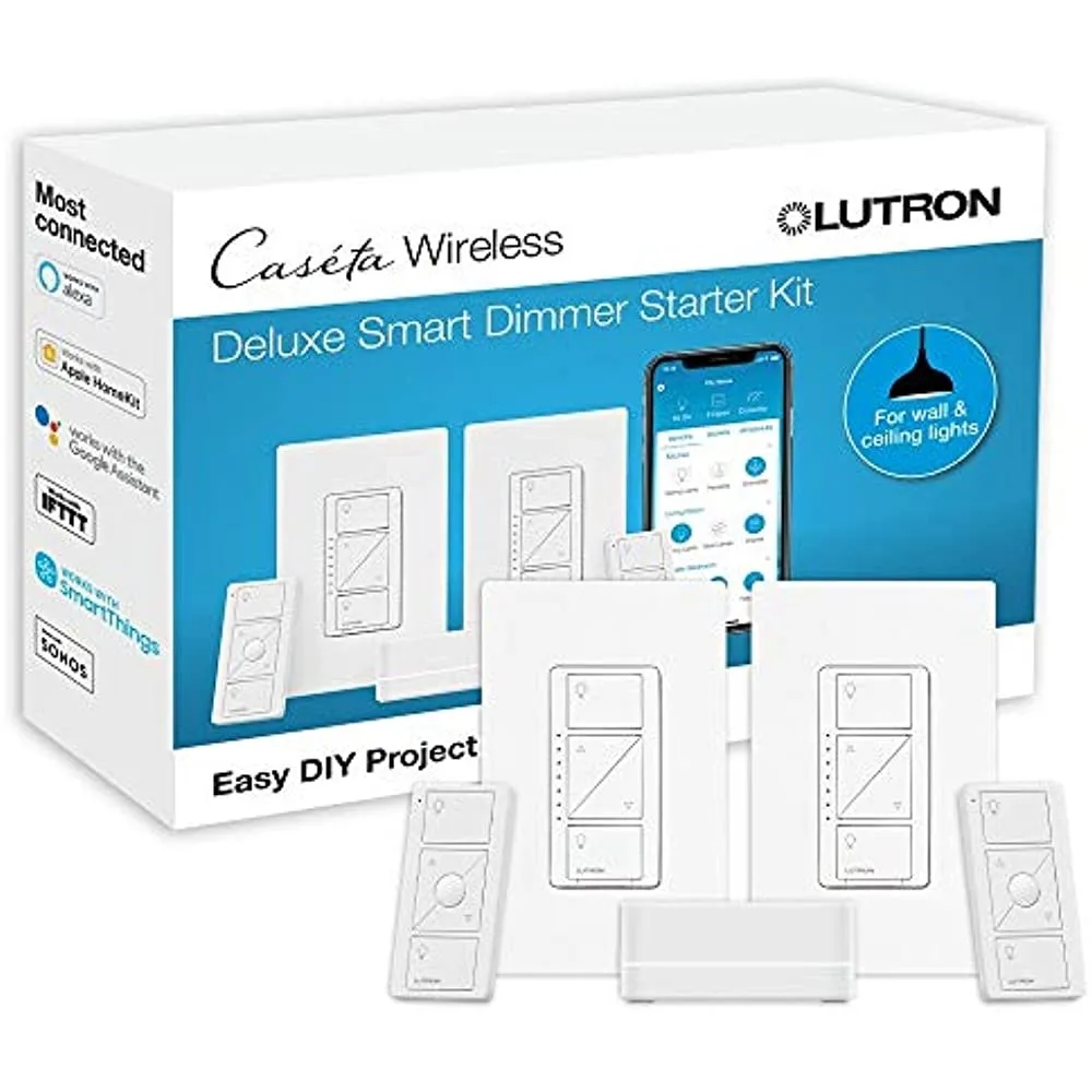 Lutron Lutron Caseta Smart Start Kit, White, 2 Count — product photo
