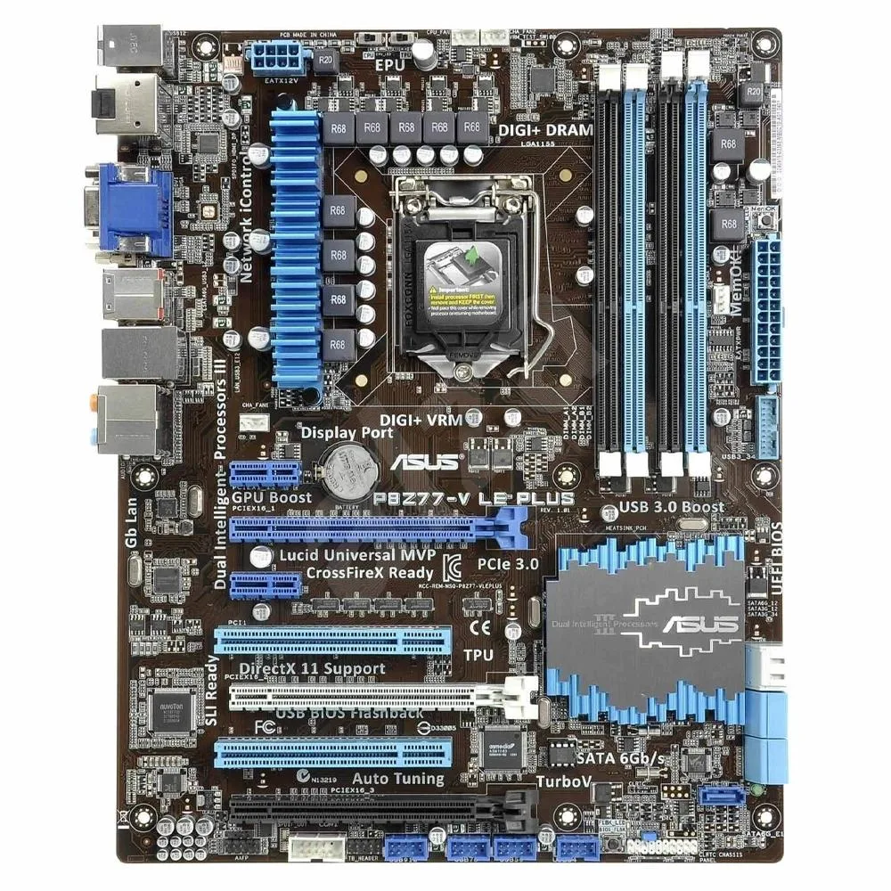 ASUS ASUS P8Z77-V LE PLUS Intel Z77 motherboard 32GB DDR3 — product photo