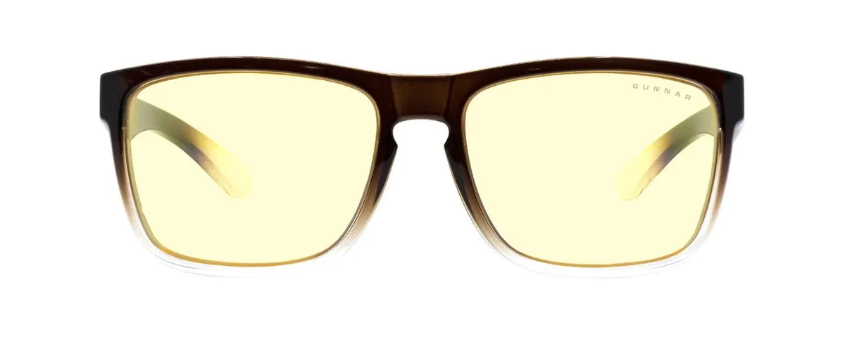 Gunnar Optiks, LLC. Gunnar Optiks Intercept Computer Glasses Latte/Fade Amber Lens 65% Blue Light 100% UV INT-10201 — product photo
