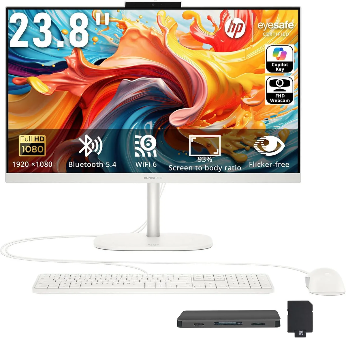 HP HP OmniStudio All-in-One PC N150 8GB 1.12TB White — product photo