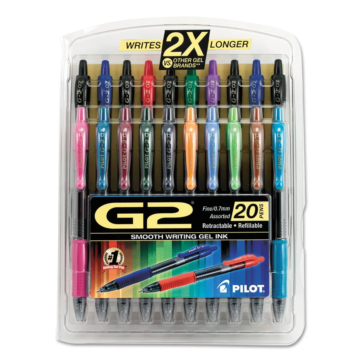 Pilot Pen Pilot Pen 85744 G2 Premium Retractable Gel Pen Assorted .7mm 20 Pack — product photo