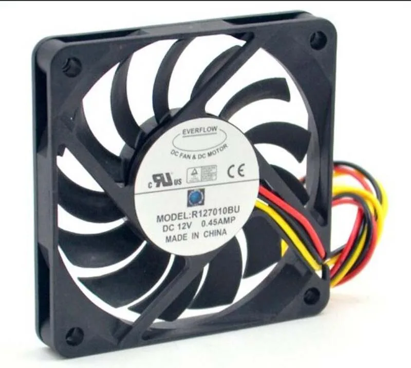 Zyvpee Zyvpee R127010BU 70mm 12V .45A 3-pin case fan — product photo
