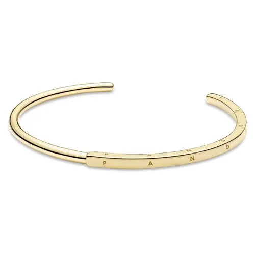 PANDORA PANDORA Signature I-D Bangle 14k Rose Gold Plated — product photo