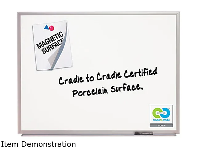Quartet Quartet 2545 Porcelain Magnetic Board 60 x 36 White Silver Frame — product photo