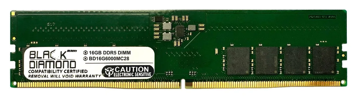 Black Diamond Memory Black Diamond Memory BD16G6000MC28 16GB (2 x 8GB) DDR5 6000 memory upgrade — product photo