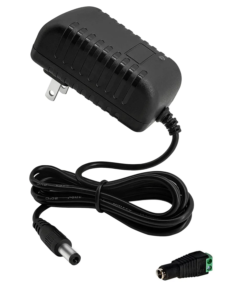  MTYTOT DC12V 12V 2A 24W Power Adapter 5.5mm x 2.1mm US Plug 1.4m — product photo