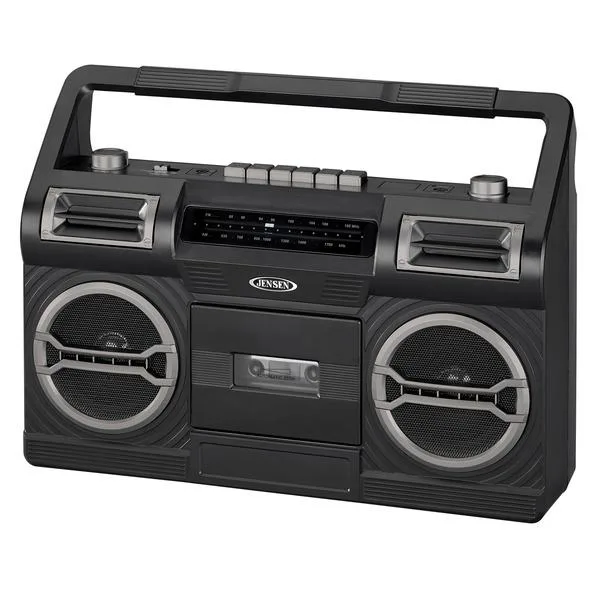 JENSEN JENSEN MCR-500 Cassette Player/Recorder/Radio Boom Box, Black — product photo