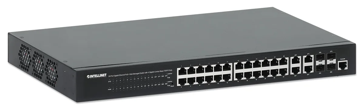 Intellinet Intellinet IPS-28GM04-370W 24-Port Gigabit PoE+ Web-Managed Switch — product photo
