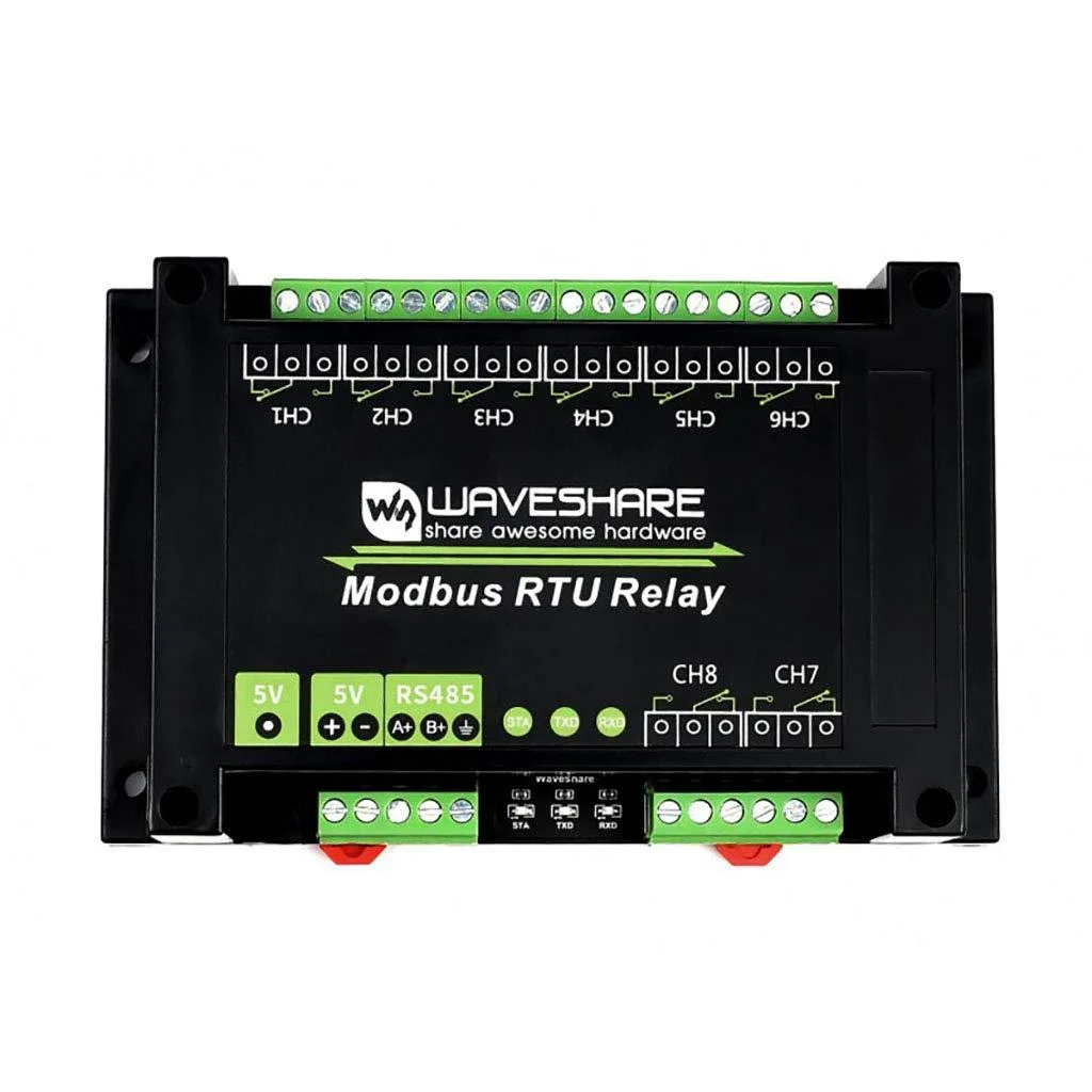 LORDWORLD LORDWORLD 8-Channel Modbus RTU Relay Module RS485 10A 250VAC/30VDC — product photo
