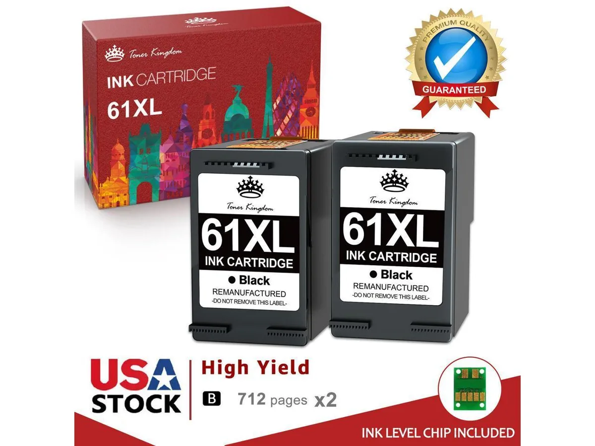 V4ink V4ink 61XL Black Ink Cartridge 2 Pack — product photo