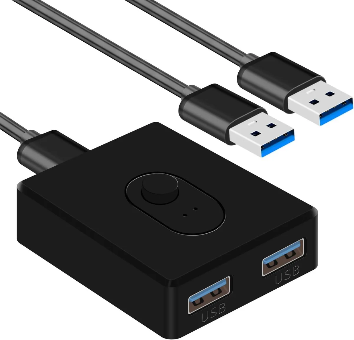 BUCIER BUCIER USB 3.0 Switcher 2-in-1 Bi-Directional with 2 Cables — product photo