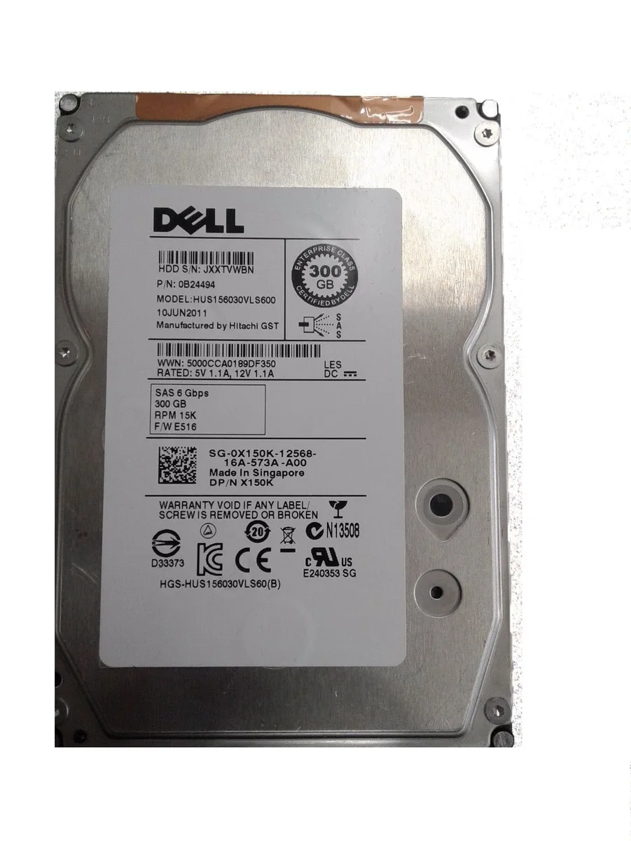 DELL DELL HUS156030VLS600 300GB 15000RPM SAS 3.5" internal hard drive — product photo
