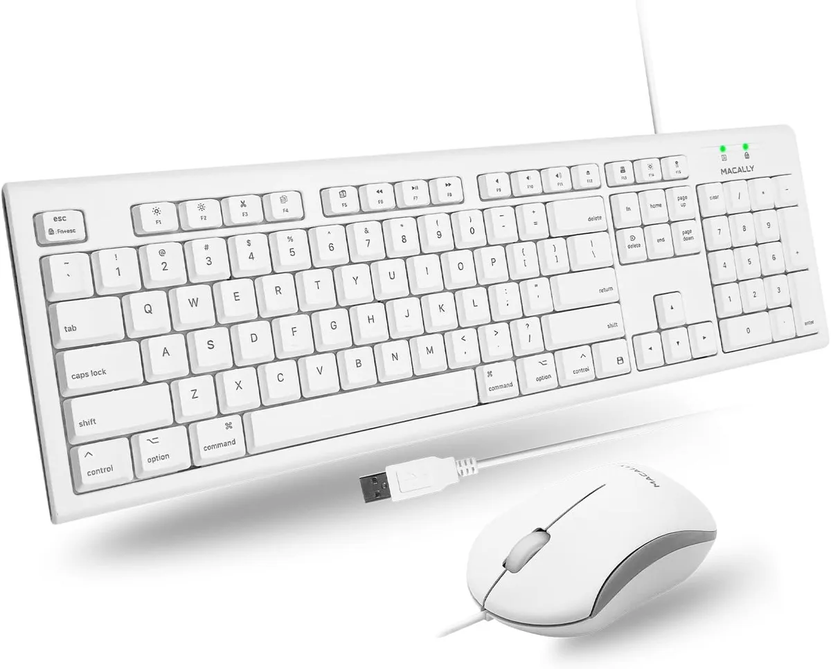 TUKO TUKO Retro Round Wireless Keyboard &amp; Mouse Combo 2.4G 104 Keys 16 Shortcuts — product photo