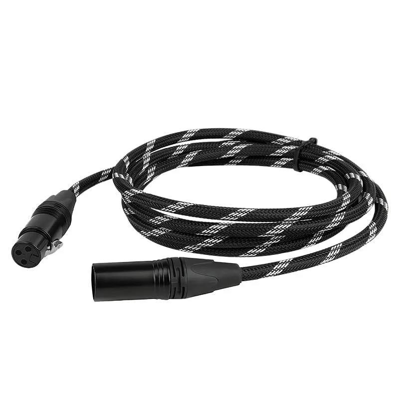  Hosa XLR Male-to-Female Microphone Cable 6 ft Quad-Core Twisted Dual-Shielded Nylon Braided — product photo