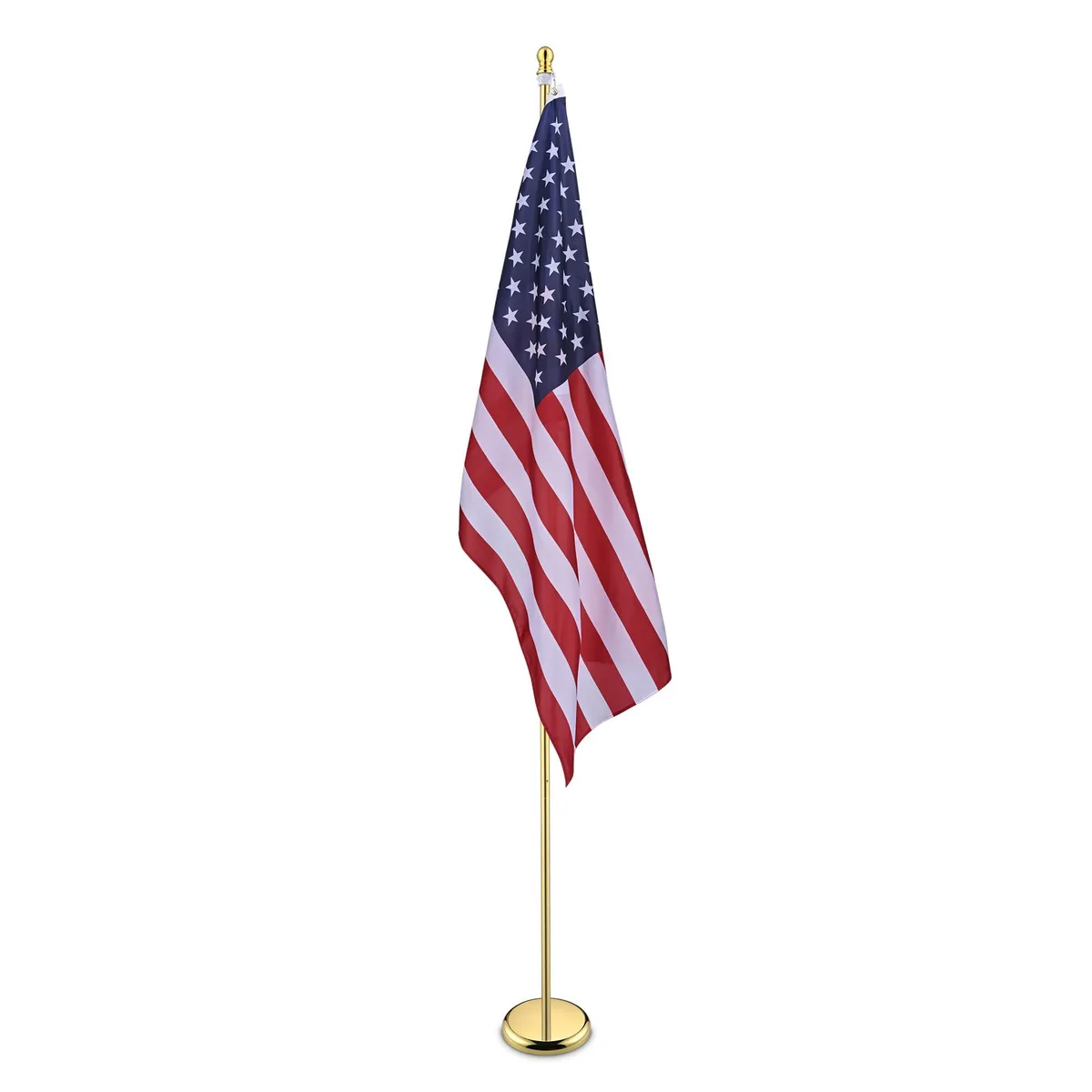 Yescom USA, Inc. Yescom USA, Inc. 22FLP014-8FT-G-BALL 8 ft Indoor Flag Pole Kit with 3x5 ft US Flag — product photo