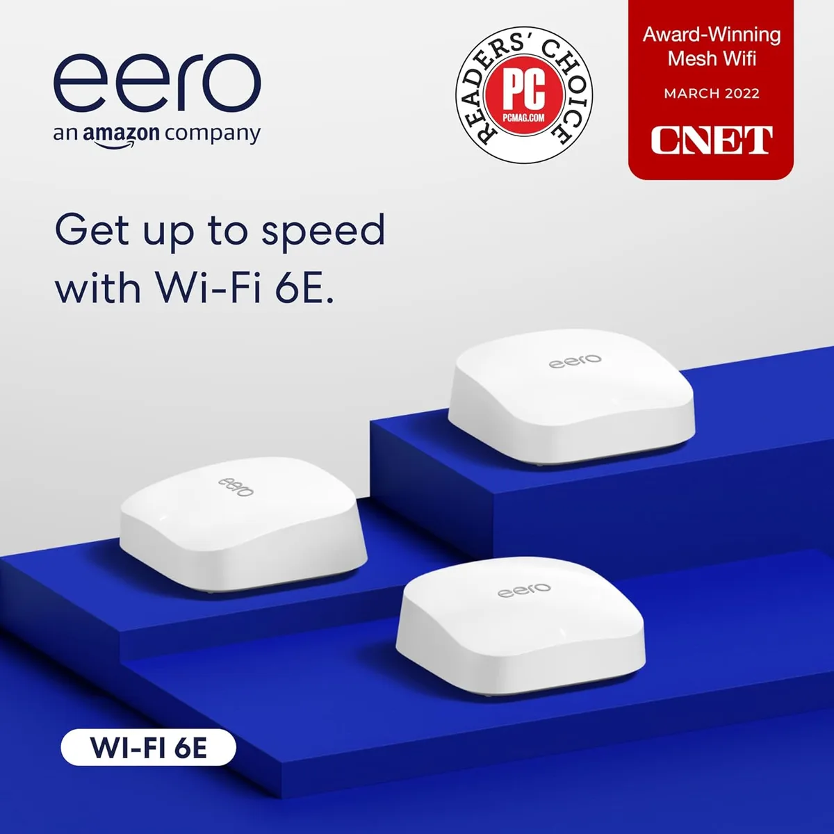eero eero Pro 6E AXE5400 Tri-Band Wi-Fi 6E Router (3-pack) — product photo