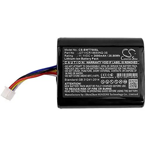  Cameron Sino Battery for Bowers &amp; Wilkins T7 J271/ICR18650NQ-3S 2600mAh — product photo