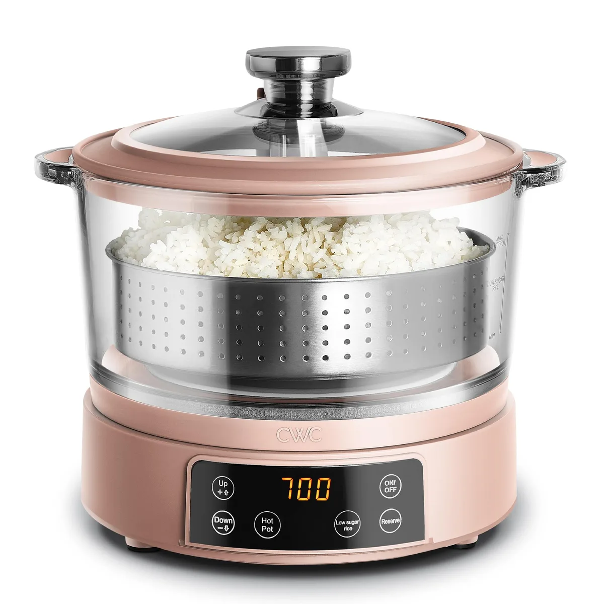  COOK WITH COLOR WGRC1 3L 700W 110V Dusty Rose rice cooker — product photo
