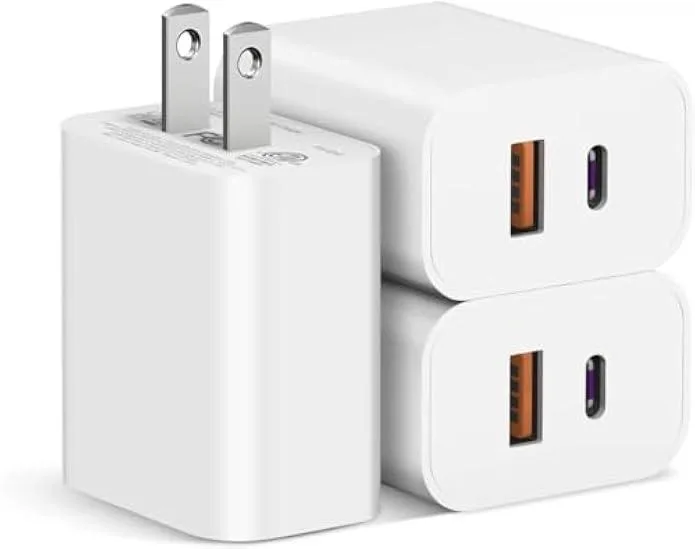 TAURKENAM TAURKENAM 3 Pack 20W Dual Port USB-C USB-A Charger — product photo