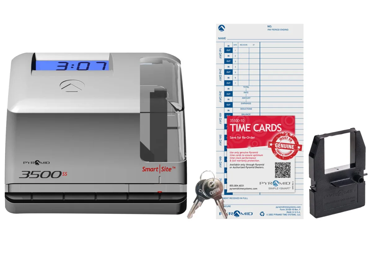 Pyramid Time Systems Pyramid Time Systems 3500ss Time Clock & Document Stamp — product photo