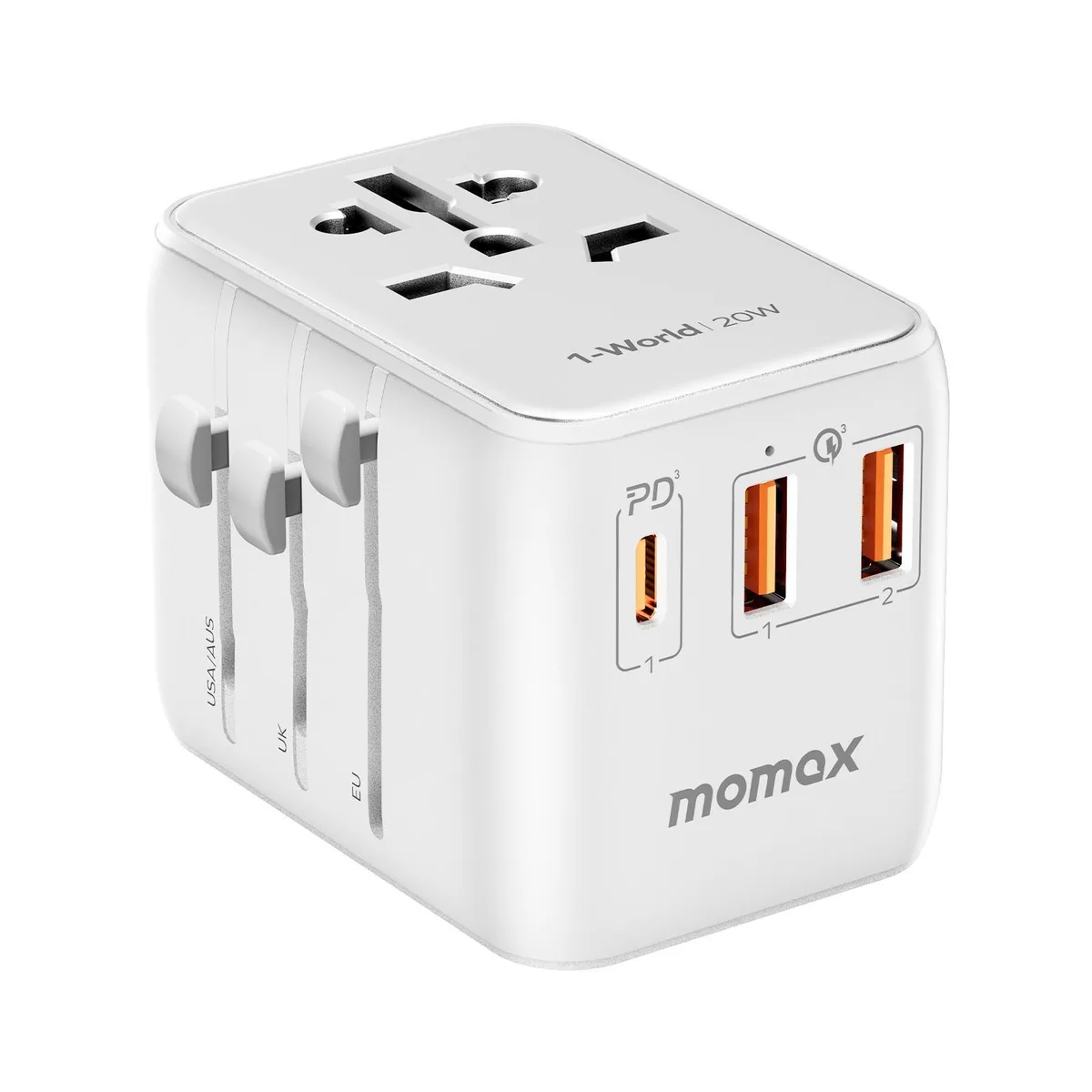 MOMAX Technology Ltd. MOMAX UA11W 20W+18W Universal Travel Adapter White — product photo
