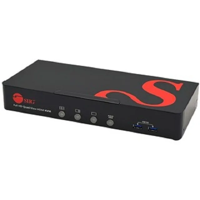 SIIG, Inc SIIG, Inc CE-KV0A11-S1 1080p Quad-View HDMI KVM Switch — product photo