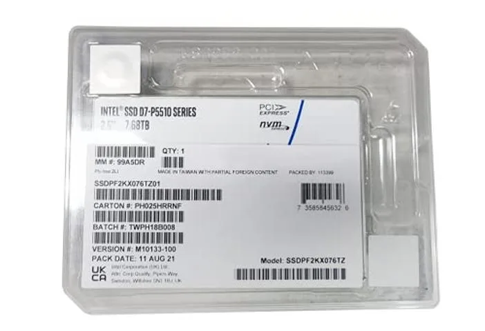 Intel Intel D7-P5510 Series enterprise SSD 7.68TB — product photo