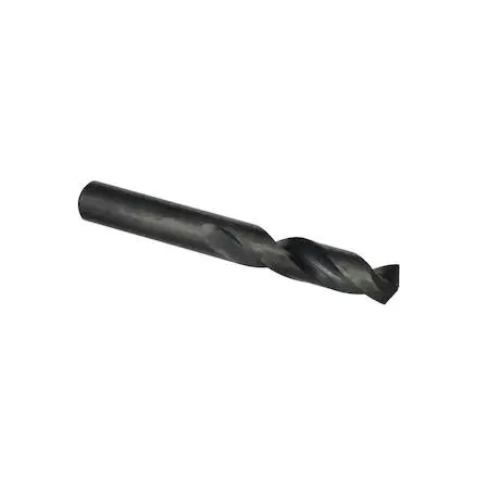 Silver metal stub drill bit with split-point tip