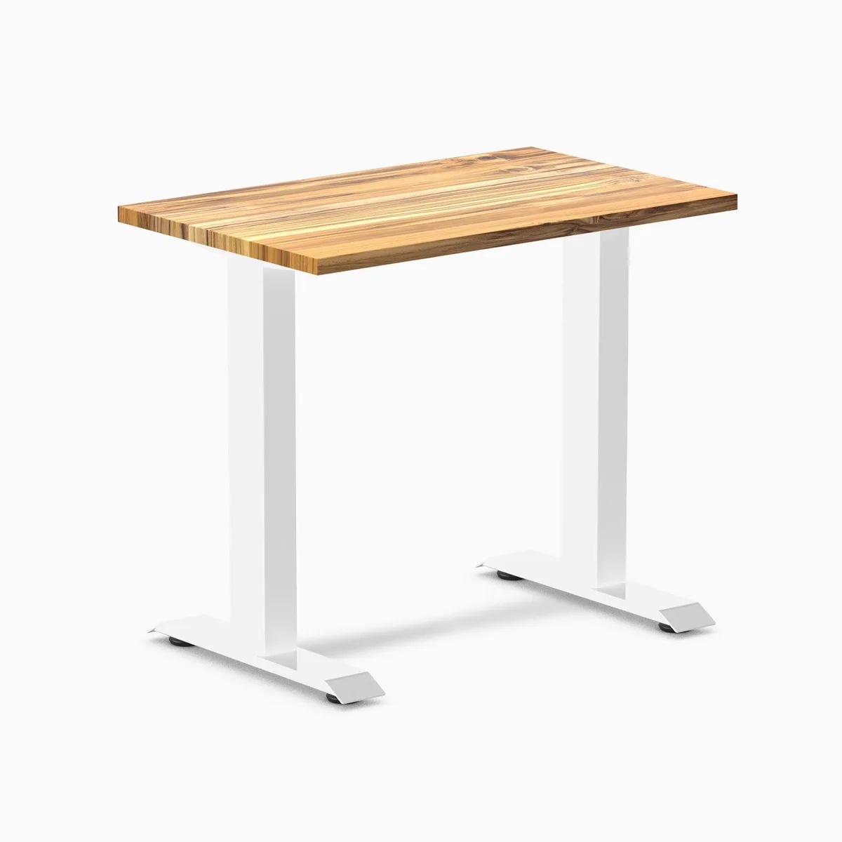 Desky Desky Zero Mini Hardwood Desk Teak White 32 x 20 in — product photo