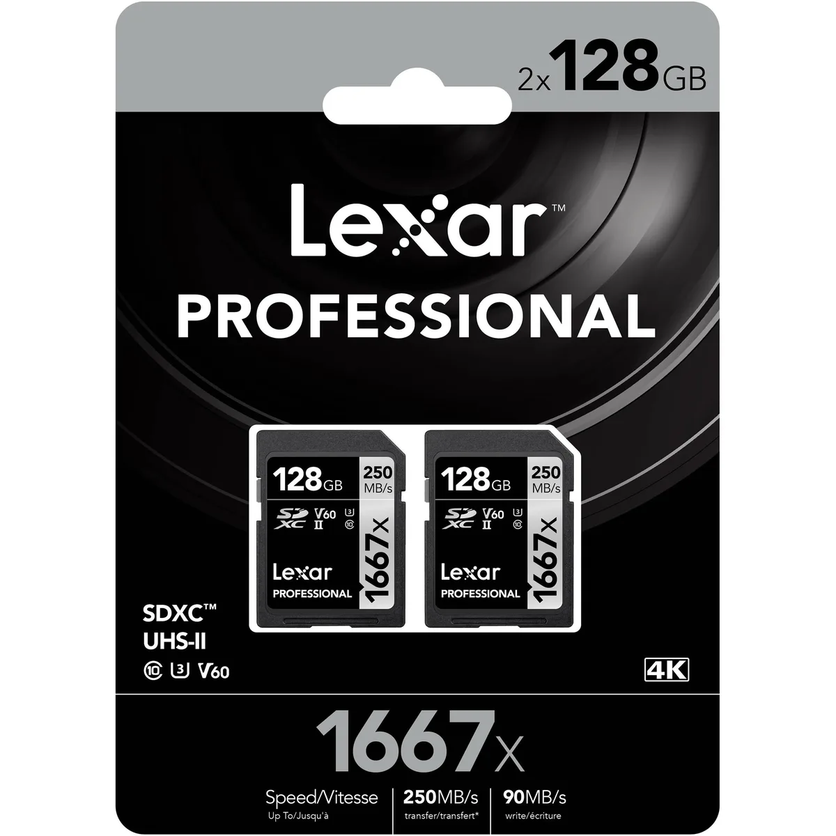 Lexar Lexar LSD128CBNA16672 128GB SDXC UHS-II memory card 2-pack — product photo