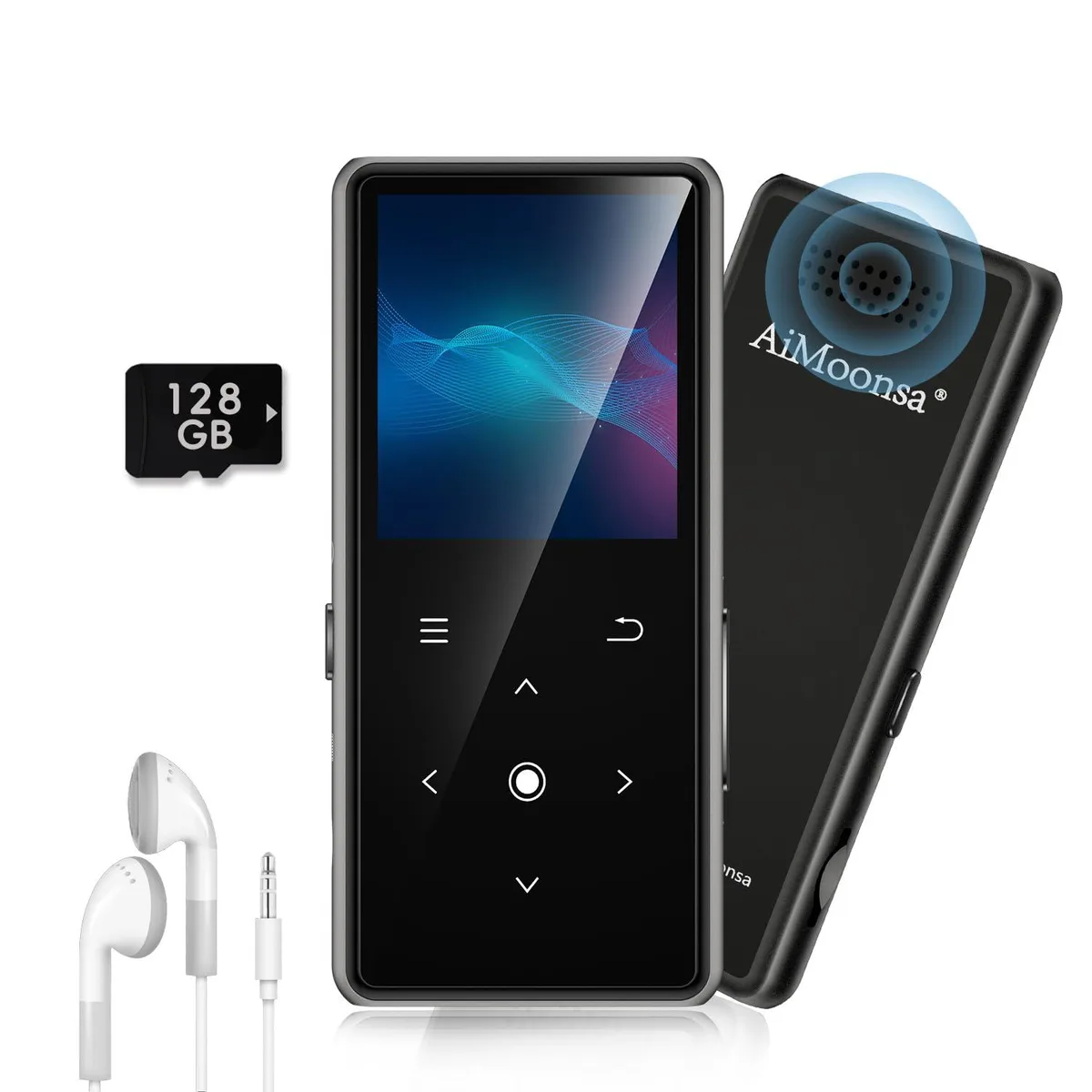 AiMoonsa 128GB MP3 Player Bluetooth 5.2 Black — product photo